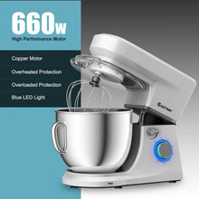 Load image into Gallery viewer, 7.5 Qt Tilt-Head Stand Mixer with Dough Hook-Silver
