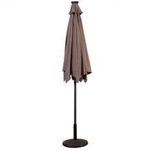 Load image into Gallery viewer, 9FT Patio Solar Umbrella LED Patio Market Steel Tilt W/ Crank Outdoor New-Tan
