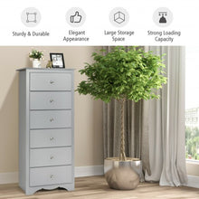 Load image into Gallery viewer, 6 Drawers Chest Dresser Clothes Storage Bedroom Furniture Cabinet-Gray
