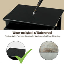 Load image into Gallery viewer, Set of 2 3 Layer 1 Drawer Wood Bedside End Table-Black
