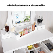 Load image into Gallery viewer, Vanity Set of Mirror Drawers Storage Box Makeup-White
