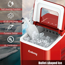 Load image into Gallery viewer, Portable Countertop Ice Maker Machine with Scoop-Red
