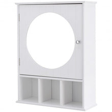 Load image into Gallery viewer, Bathroom Wall Mount Storage Wood Shelf Mirror Door Cabinet
