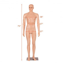 Load image into Gallery viewer, 6 FT Male Mannequin Make-up Manikin with Metal Stand
