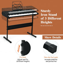 Load image into Gallery viewer, 61-Key Electronic Keyboard Piano with Lighted Keys and Bench
