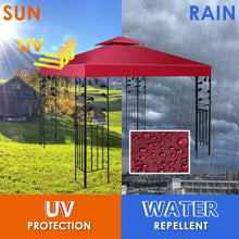 Load image into Gallery viewer, 10&#39; x 10&#39; 2-Tier 3 Colors Patio Canopy Top Replacement Cover- Red
