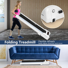 Load image into Gallery viewer, 2.25HP 3-in-1 Folding Treadmill with Table Speaker Remote Control-White
