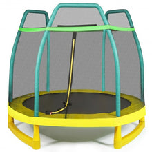 Load image into Gallery viewer, 7FT Kids Trampoline W/ Safety Enclosure Net-Green
