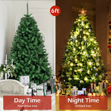 Load image into Gallery viewer, LUCKTREE 6 Ft Hinged Artificial Christmas Tree with Solid Metal Stand
