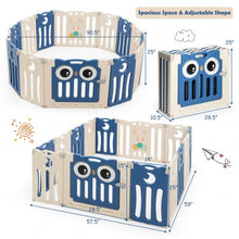 Load image into Gallery viewer, 14-Panel Baby Playpen Kids Activity Center Foldable Play Yard with Lock Door
