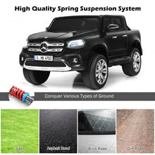 Load image into Gallery viewer, 12V 2-Seater Kids Ride On Car Licensed Mercedes Benz X Class RC with Trunk-Black
