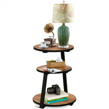 Load image into Gallery viewer, Round 3-Tier Sofa Side Table
