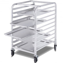 Load image into Gallery viewer, 10 Sheet Aluminum Rolling Bakery Pan Rack
