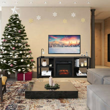 Load image into Gallery viewer, 2-Tier TV Stand Storage Cabinet Console Adjustable Shelves
