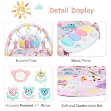 Load image into Gallery viewer, 3 in 1 Fitness Music and Lights Baby Gym Play Mat-Pink
