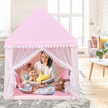 Load image into Gallery viewer, Kids Play Tent Large Playhouse Children Play Castle Fairy Tent Gift w/ Mat-Pink
