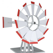 Load image into Gallery viewer, 8Ft Tall Windmill Ornamental Wind Wheel-Silver
