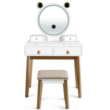 Load image into Gallery viewer, Vanity Table Touch Screen Dimming Mirror W/Bluetooth Speakers
