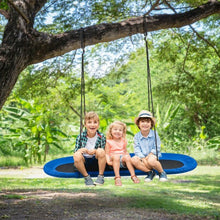 Load image into Gallery viewer, 60&quot; Saucer Surf Outdoor Adjustable Swing Set-Blue+Black
