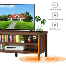 Load image into Gallery viewer, 3-Tier TV Stand Console Cabinet for TV&#39;s up to 45&quot; with Storage Shelves-Walnut
