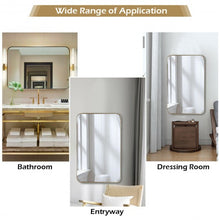 Load image into Gallery viewer, 32&quot; x 20&quot; Metal Frame Wall-Mounted Rectangle Mirror-Golden
