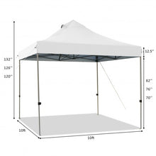 Load image into Gallery viewer, 10&#39; x 10&#39; Portable Pop Up Canopy Event Party Tent Adjustable w/ Roller Bag-White
