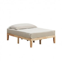 Load image into Gallery viewer, 14&quot; Full Size Wood Platform Bed Frame with Wood Slat Support-Natural
