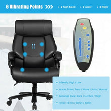 Load image into Gallery viewer, Big &amp; Tall 400lb PU Leather Massage Office Chair-Black
