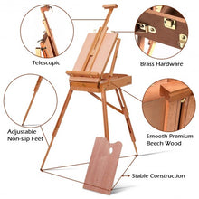 Load image into Gallery viewer, Tripod Folding French Wooden Easel with Sketch Box
