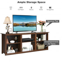 Load image into Gallery viewer, 2-Tier Entertainment Media Console TV Stand-Walnut
