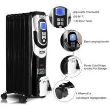 Load image into Gallery viewer, 1500 W LCD 7-fin Timer Electric Oil Filled Radiator Heater
