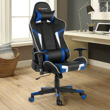 Load image into Gallery viewer, Reclining Swive Massage Gaming Chair-Blue
