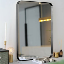 Load image into Gallery viewer, 32&quot; x 20&quot; Metal Frame Wall-Mounted Rectangle Mirror-Black
