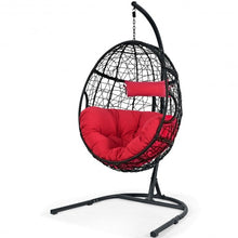 Load image into Gallery viewer, Hanging Cushioned Hammock Chair with Stand-Red
