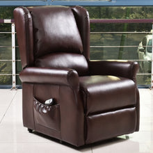 Load image into Gallery viewer, Brown Electric Lift Chair Recliner with Remote Control

