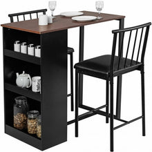 Load image into Gallery viewer, 3 Piece Counter Height Pub Dining Set-Brown
