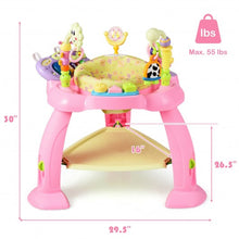 Load image into Gallery viewer, 2-in-1 Baby Jumperoo Adjustable Sit-to-stand Activity Center-Pink
