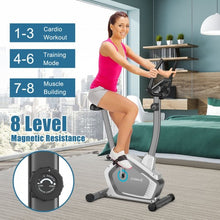 Load image into Gallery viewer, Magnetic Upright Exercise Bike Cycling Bike with Pulse Sensor 8-Level Fitness
