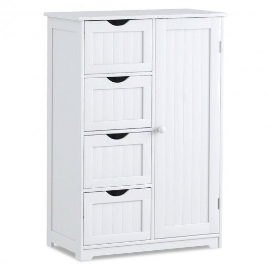 Standing Indoor Wooden Cabinet with 4 Drawers