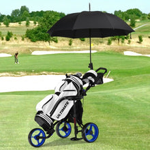Load image into Gallery viewer, 3 Wheels Folding Golf Push Cart with Seat Scoreboard and Adjustable Handle-Blue
