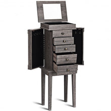Load image into Gallery viewer, Standing Jewelry Cabinet Storage Organizer with Wooden Legs

