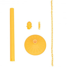 Load image into Gallery viewer, 6PC Set 39.5&quot; Chain C-Hooks Fillable Base Plastic Stanchion -Yellow
