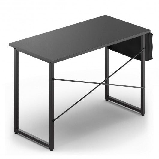 Modern Computer Desk Study Writing Table with Storage Bag for Home and Office-M