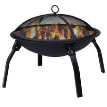 Load image into Gallery viewer, 22&quot; Outdoor Portable Folding 4 Legs Fire Pit Fireplace
