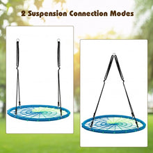 Load image into Gallery viewer, 40&#39;&#39; Spider Web Tree Swing Kids Outdoor Play Set with Adjustable Ropes-Blue

