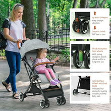Load image into Gallery viewer, Lightweight Aluminium Frame Baby Stroller with Net-Gray
