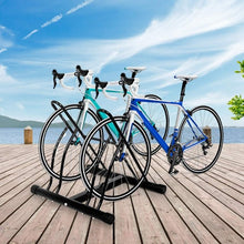 Load image into Gallery viewer, Bike Stand Cycling Rack Floor Storage Organizer for 2-Bicycle
