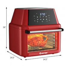 Load image into Gallery viewer, 19 QT Multi-functional Air Fryer Oven 1800W Dehydrator Rotisserie-Red
