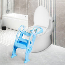 Load image into Gallery viewer, Adjustable Foldable Toddler Toilet Training Seat Chair-Blue
