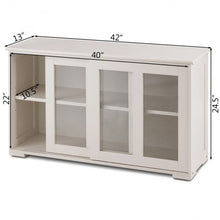 Load image into Gallery viewer, Sideboard Buffet Cupboard Storage Cabinet with Sliding Door-White
